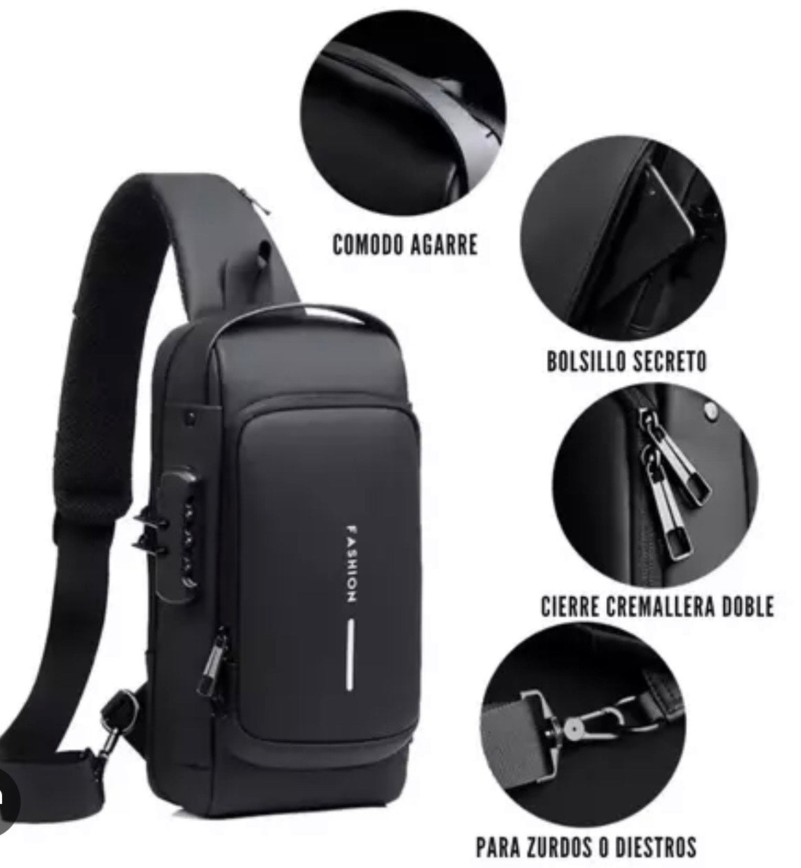 BOLSO ANTIRROBO DEPORTIVO CON CARGA USB